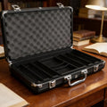 Deluxe Matte Black Poker Chip Display & Storage Case (300 Chip Capacity)