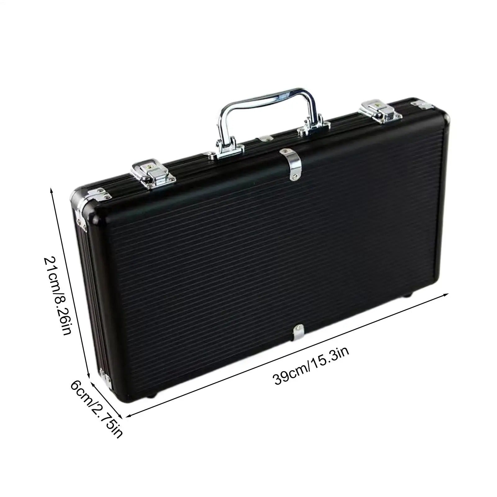 Deluxe Matte Black Poker Chip Display & Storage Case (300 Chip Capacity)